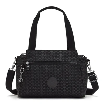 Image of Kipling ELYSIA Medium shoulderbag, Shoulder Bags, Signature Emb (Black)