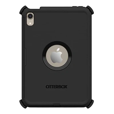 Image of OtterBox Defender Case for iPad Mini 8.3 Inch 7th gen 2024 (A17 Pro) / 6th 2021, Shockproof, Ultra Rugged Protective with built in Screen Protector, 2x Tested to Military Standard, Black