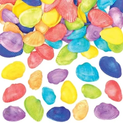 Image of Baker Ross FE481 Rainbow Craft Shells Pack of 150, for Kids, Arts and Crafts Supplies, Accessories