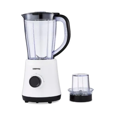 Image of Geepas Electric Blender Smoothie Maker, Food Jug 500W Stainless Steel Blades, 2 Speed Control with Pulse Function, 1.5L Jar Coffee Grinder Mill, Maker Year Warranty Black
