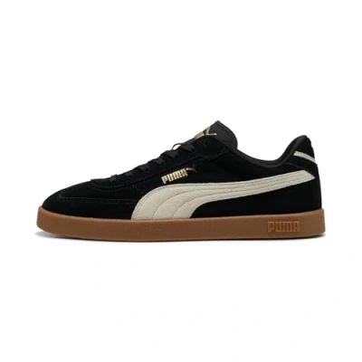 Image of PUMA Unisex Club II ERA Suede Sneaker, Black Alpine Snow Gum, 4 UK