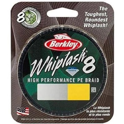 Image of Berkley Whiplash 8 Braided Fishing Line 100 Percent Dyneema Strand Braid for Saltwater and Freshwater