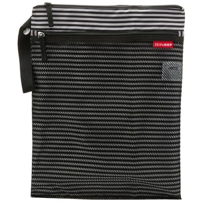 Image of Skip Hop Wet Dry Bag, Grab &amp; Go, Black White Stripe