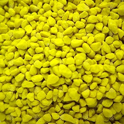 Image of GardenersDream Coloured Aquatic Gravel Premium Natural Bottom Fish Tank Stones (1kg, Yellow)