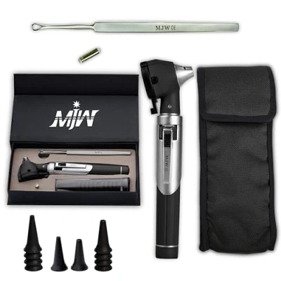 Image of Fiber Optic Mini Otoscope Ear Healthy Tool for Home use with Extra Replaceable LED Light
