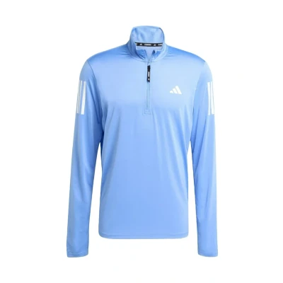 Image of adidas Performance OWN THE RUN Halfzip Long sleeved top, Men&#039;s, Size: XS, Blue fusion