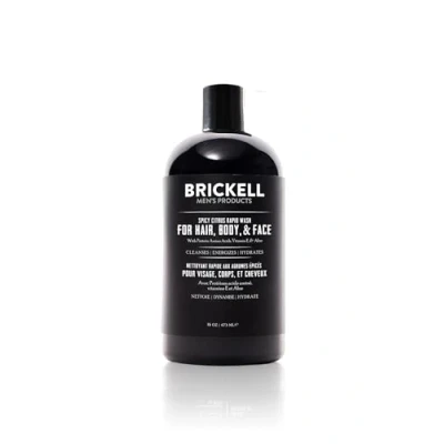 Image of Brickell Men&#039;s Rapid Wash, Natural and Organic 3 in 1 Body Wash Gel for Men, 473 ml, Spicy Citrus Scent