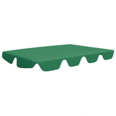 Image of vidaXL Replacement Canopy for Garden Swing Lightweight, Easy to Clean, Waterproof Fabric with PVC Coating Fits Roofs between 188/168 x 110/145 cm Green