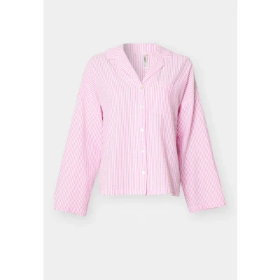 Image of Lindex Pyjama Seersucker top, Women&#039;s, Size: Medium, Pink