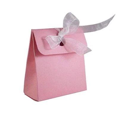 Image of 30 x Light Pink Box Bag Wedding Favour Boxes