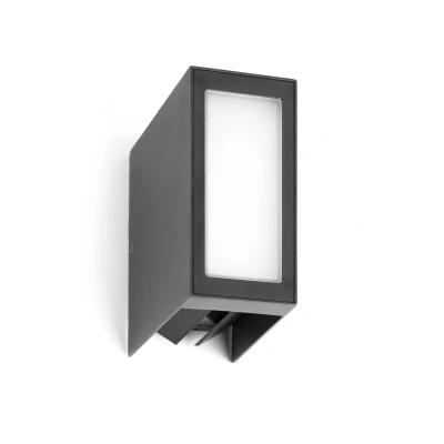 Image of Log LED Outdoor Wall Light White, Dark Grey IP54