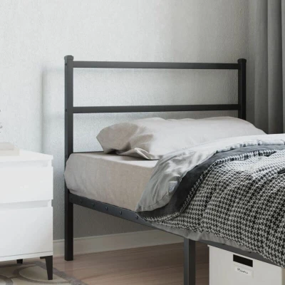 Image of vidaXL Metal Headboard Black 100 cm