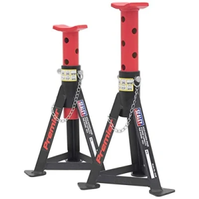 Image of Sealey Axle Stands (Pair) 3 Tonne Capacity per Stand Red