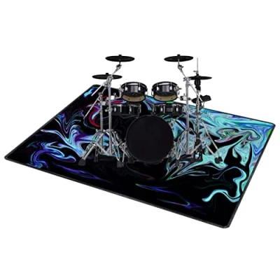 Image of QQDD Drum Rug Mat Soundproof Carpet For Drums &amp; Percussion Electronic Bass Snare Racks Guitars Kit Etc Musical Instruments Non Slip Blanket (80CM 200CM)