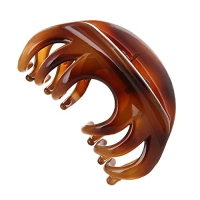 Image of LONEEDY No slip Grip Large Crystal Plastic Octopus Jaw Clips Hair Claw Banana for Women