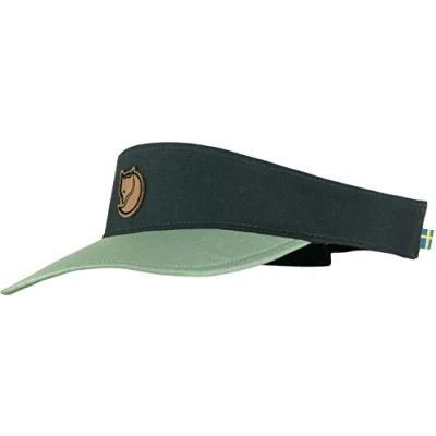 Image of Fjallraven 77409 Abisko Visor Cap Hat Unisex Dark Navy Patina Green One Size