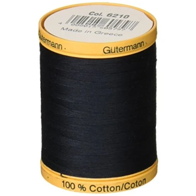 Image of Gutermann 876 yd Natural Cotton Thread Solids, Midnight Blue