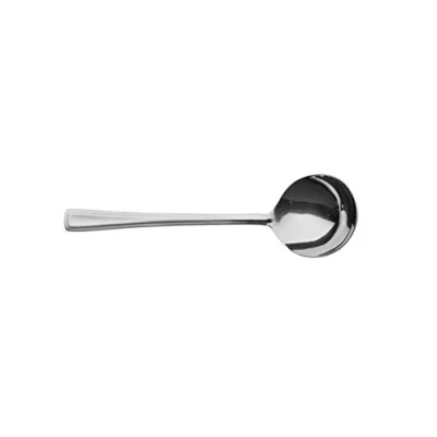 Image of Rockingham Forge Contemporary Collection Silver Birch 18/10 Stainless Steel Set of 12 Soup Spoons, High Gloss Finish, 2.9mm
