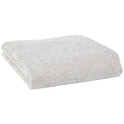 Image of Morris &amp; Co Pure Strawberry Thief Duvet Cover, King, Cotton, Pebble