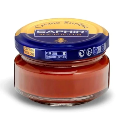 Image of Saphir Cream Surfine Shoe Polish COGNAC 10