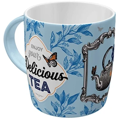 Image of Nostalgic Art Retro Tea Mug 330ml Always Time for a Gift Idea Lovers Ceramic Vintage Design with Saying