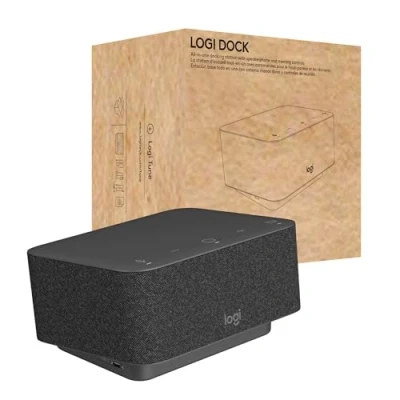 Image of Logitech Logi Dock, All in One USB C Laptop Docking Station, Speakerphone, Noise Cancelling Microphones, Bluetooth, HDMI, for Windows/macOS, Certified Zoom, Google Meet, Voice Graphite