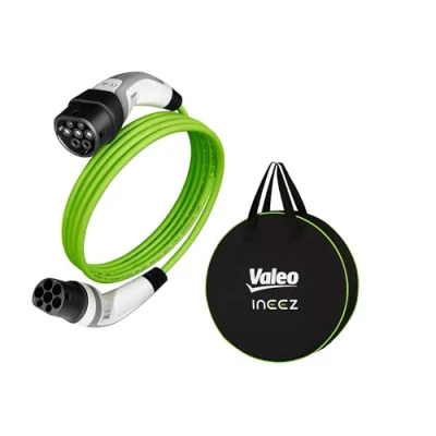 Image of Valeo Ineez 652108 Charging Cable for Electric or Plug In Hybrid Vehicles with Transportation Bag Type 2 to 3.7 KW 10 m