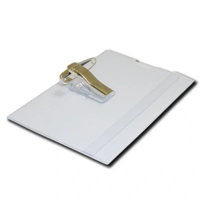 Image of Customcard ltd® Conference Badges with Pin Combi Clip Name Pack of 50 Size 60 x 90mm