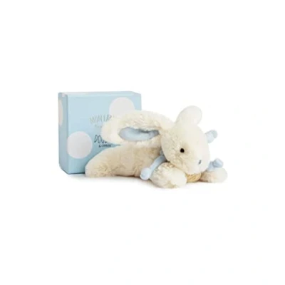Image of Doudou et Compagnie 1238 Blue Lapin Bonbon Plush Toy (Small)