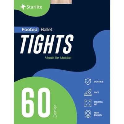 Image of Starlite 60 Denier Footed Ballet Tights (UK, Age 9 11, Pink)