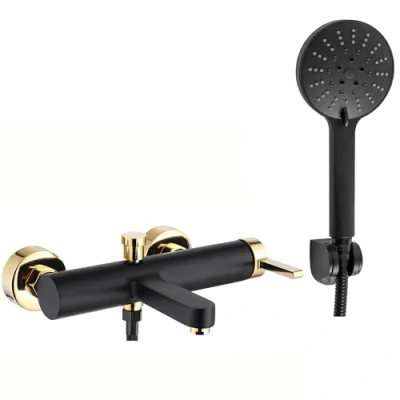 Image of REA Black/Gold Bathroom tap for Bath Polo B9979