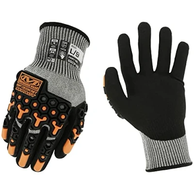 Image of Mechanix Wear SpeedKnit M Pact Glove Grey/Black w/Orange Size Medium S5CP 08
