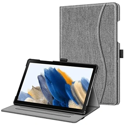 Image of FINTIE Case for Samsung Galaxy Tab A8 10.5 inch 2022 Model (SM X200/X205) Multi Angle Viewing Folio Stand Cover with Pocket, Auto Wake/Sleep, Grey