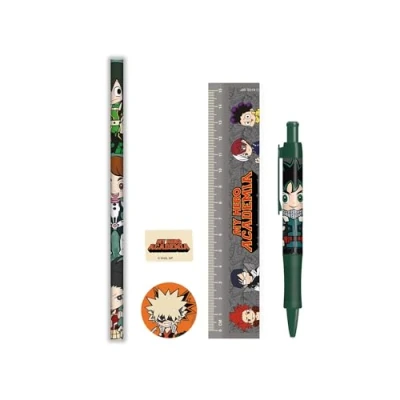 Image of My Hero Academia Chibi Stationery Set (One Size) (Multicoloured)