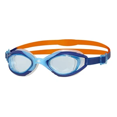Image of Zoggs Kids Sonic Air Junior with UV Protection And Anti fog Swimming Goggles , 6 14 years,Blue/Navy/Orange