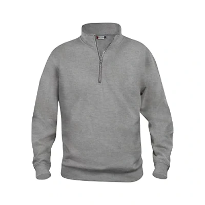 Image of Clique Unisex Adult Basic Half Zip Sweatshirt (XL) (Grey Melange)