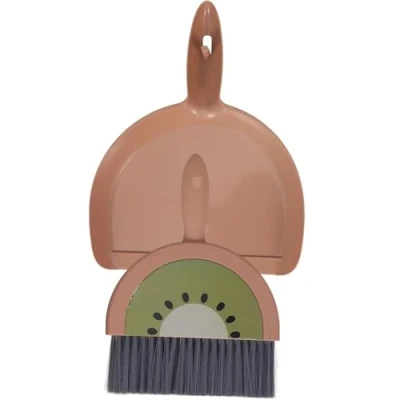 Image of BOBOZHONG Dustpan and Brush Set,Portable Tabletop Set Mini Dust Pan with Broom Hand Portable Table Top Crumb Sweeper Soft Bristles For Cleaning