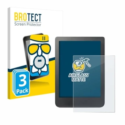 Image of brotect Anti Glare Glass Screen Protector Matte compatible with Kobo Clara HD (6&quot;) / BW/Colour (3 Pack) Scratch 9H Protection Film