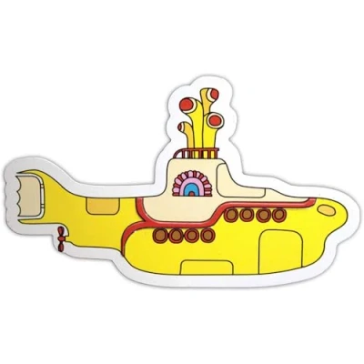 Image of The Beatles Yellow Submarine Embossed Fridge Magnet One Size