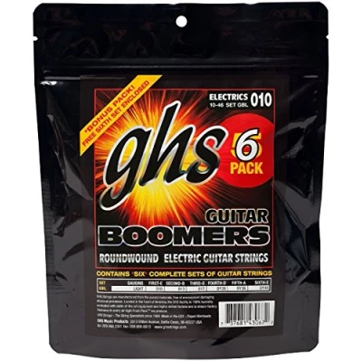 Image of GHS GBL 5 10 46 Light Boomers Guitar String Set (Pack of 6)