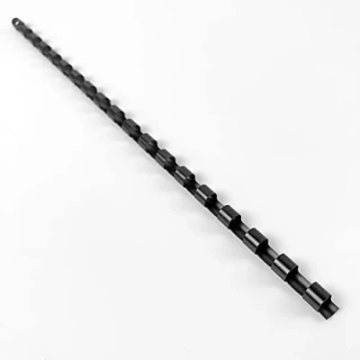 Image of HOUYEE 19 Ring Plastic Binding Comb,1/4 Inch Diameter,20 Sheet Capacity,Letter Size Black Comb Spines (1/4 inch, 100 Pack, Black)