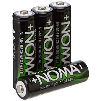Image of Noma AA Rechargable Batteries, 800 mAH, Pack of 4
