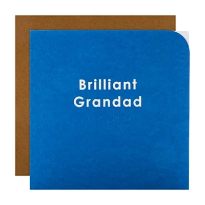 Image of Hallmark Braille Birthday Card for Grandad Contemporary Patterned Design
