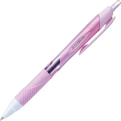 Image of Uni Jetstream Ballpoint Pen 0.38 mm Black Ink Light Pink Body