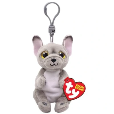 Image of Ty Beanie Bellies Clips T43111 Plush Key Ring, Wilfred The Dog with Golden Eyes Glitter, Animals Soft Belly 12 cm