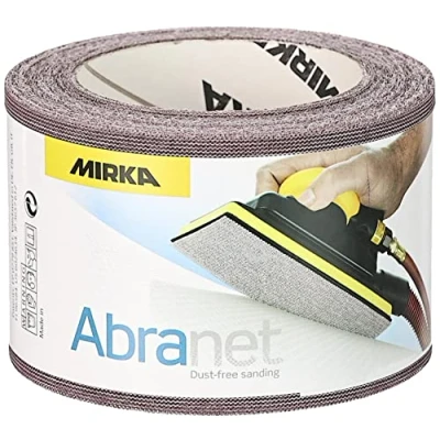 Image of Mirka Abranet abrasive roll with net 75 mm x 10 m Grip / Grit P600 1 for sanding wood, filler, varnish, plastic 545BI001613R