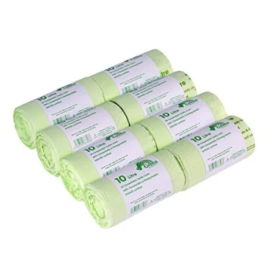 Image of Green Giraffe 400 x 10L Compostable Caddy Liners Food Waste Bin 8 Rolls