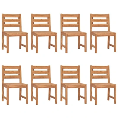 Image of vidaXL Garden Chairs 8 pcs Solid Teak Wood