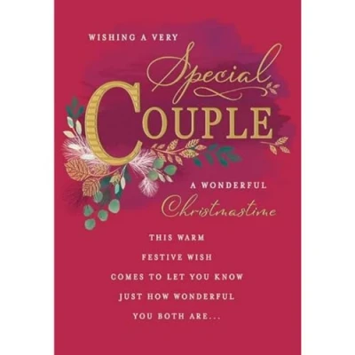 Image of Piccadilly Greetings Classic Christmas Card, Special Couple, Type 9 x 6 inches