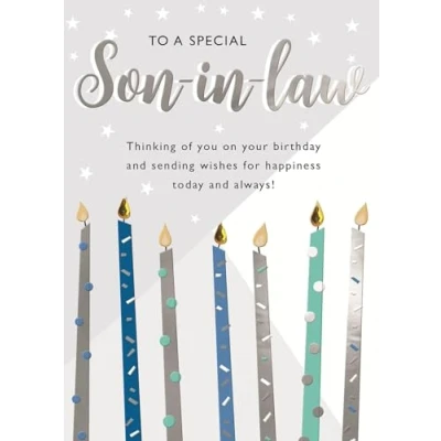 Image of To A Special Son in Law Embellished Birthday Greeting Card Just Say Cards JT225